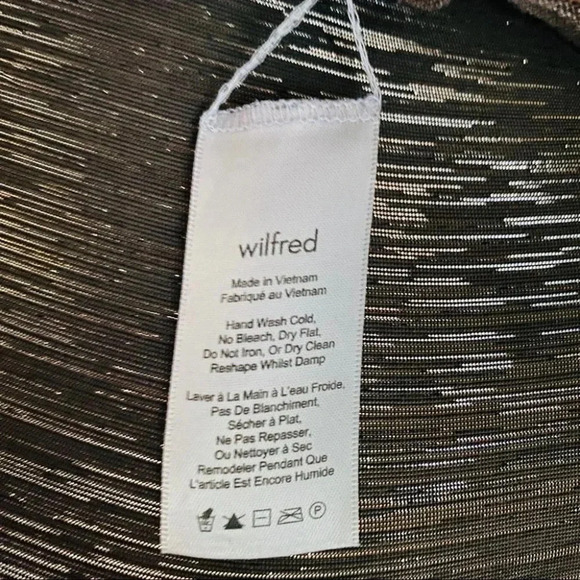 ARITZIA WILFRED LONG TAUPE V NECK  SWEATER SIZE SMALL - Picture 9 of 9